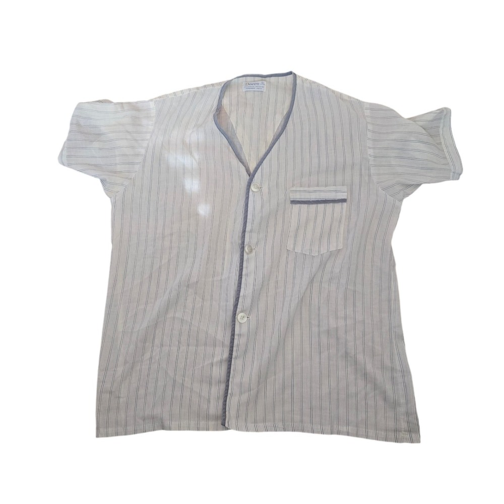 Dover Mens Pajama Set Striped Sleepwear‎ Short Sleeve Top Shorts L